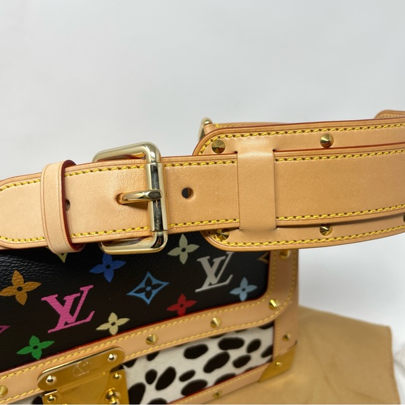 Louis Vuitton Monogram Multicolor Sac Dalmatian Shoulder Bag Black White Purse - Picture 9 of 15